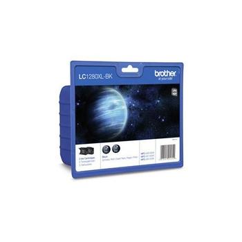 Inkoustová náplň BROTHER LC-1280XLBKBP2 černý (black)
