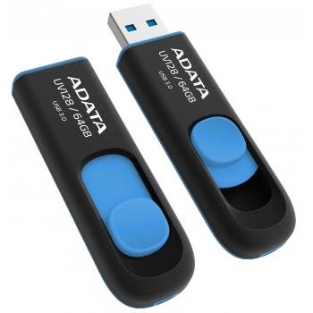 Přenosný flash disk A-DATA UV128 64GB modro-černá