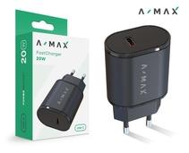 Obrázek k produktu: A-MAX Power Delivery 20W USB-C, černá (black)