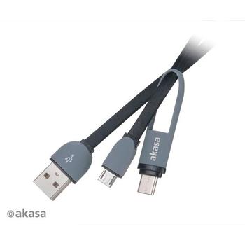 AKASA - typ C a mikro B na USB 2.0 typ A adaptér