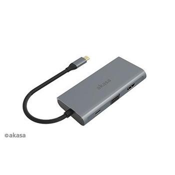 AKASA - externí USB hub - USB typ-C na 9-in-1