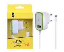 Obrázek k produktu: ALIGATOR  PLUS CS102 nabíječka microUSB, bílo-zelená