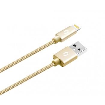 ALIGATOR PREMIUM Datový kabel 2A, Lightning zlatý