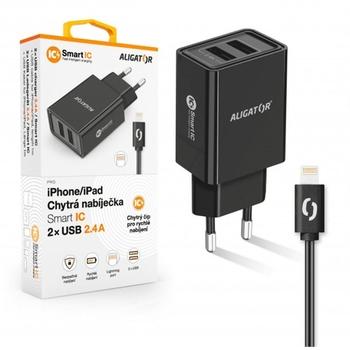  ALIGATOR Chytrá síťová nabíječka CHA0035, černý (black)