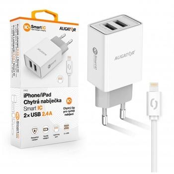  ALIGATOR Chytrá síťová nabíječka CHA0036, bílý (white)