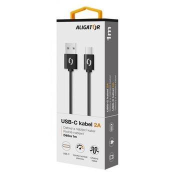 ALIGATOR Datový kabel 2A, USB-C černý