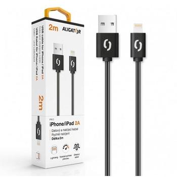 ALIGATOR Datový kabel 2A iPh lightning 2m, černý