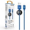 ALIGATOR PREMIUM Datový kabel 2A, Micro USB modrý