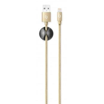 ALIGATOR PREMIUM 2A kabel, Lightning 2m, zlatý