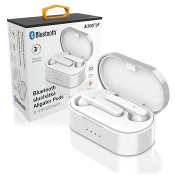 Bluetooth sluchátka ALIGATOR PODS, bílá