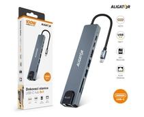 Obrázek k produktu: ALIGATOR Dokovací stanice USB-C / Hub 8v1