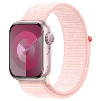 APPLE Watch Series 9 GPS 41mm Pink Aluminium Case with Light Pink Sport Loop
