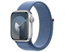 Obrázek k produktu: APPLE Watch Series 9 41mm Stříbrný hliník s ledově modrým provlékacím řemínkem