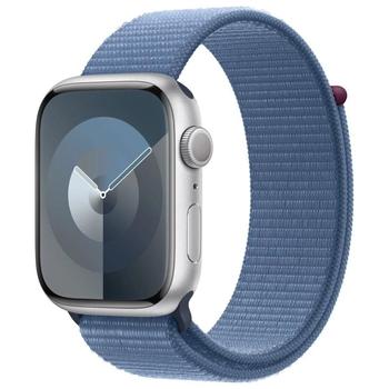 APPLE Watch Series 9 GPS 45mm Silver Aluminium Case with Winter Blue Sport Loop