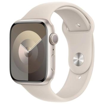 APPLE Watch Series 9 GPS 45mm Starlight Aluminium Case with Starlight Sport Band - S/M