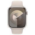 APPLE Watch Series 9 GPS + Cellular 45mm Starlight Aluminium Case with Starlight Sport Band - S/M