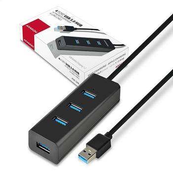 AXAGON 4x USB3.0 CHARGING hub 1.2m cable, nap.