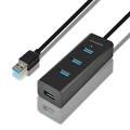 AXAGON 4x USB3.0 CHARGING hub 1.2m cable, nap.