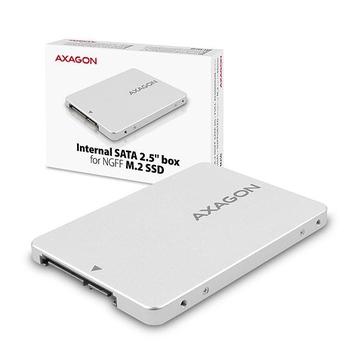 AXAGON RSS-M2SD, SATA - M.2 SATA SSD, interní 2.5'' ALU box