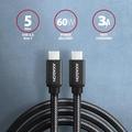 AXAGON BUCM3-CM10AB, SPEED kabel USB-C <-> USB-C, 1m, USB 3.2 Gen 1, PD 60W 3A, ALU, oplet, černý