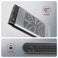 AXAGON EEM2-20GD, USB-C 20Gbps externí box pro dva M.2 NVMe SSD s funkcí klonování