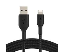 Obrázek k produktu: BELKIN kabel oplétaný USB-A - Lightning, černý (black)