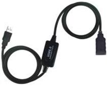 Obrázek k produktu: PREMIUMCORD USB 2.0 repeater a prodlužovací kabel A/M-A/F 10m, černá (black)