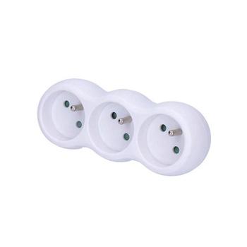 Instalační rozdvojka, 3 x 10 A, bílá P100