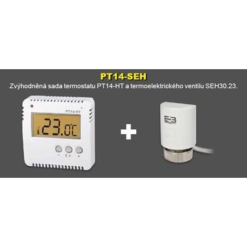 ELEKTROBOCK Sada digitálního termostatu PT14-HT a termoelektrického ventilu SEH 30.23