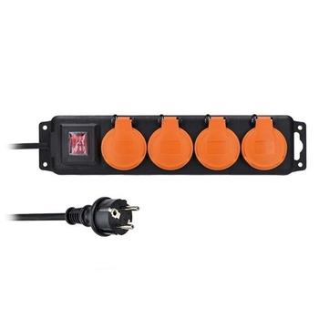 Prodlužovací přívod, 4z. 5m, 3 x 1,5mm2, vypínač, venkovní  PP333