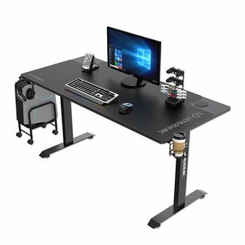ULTRADESK HernÄŹĹĽËť stÄŹĹĽËťl MOMENTUM - Black, 152,5x70 cm, 75,5 cm, s XXL podloÄŹĹĽËťkou pod myÄŹ