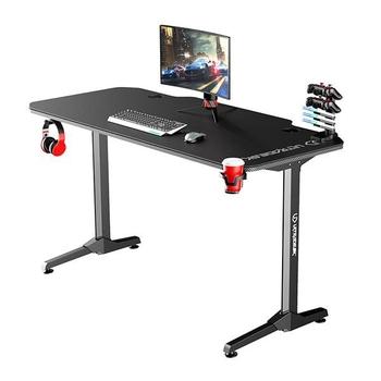 ULTRADESK HernÄŹĹĽËť stÄŹĹĽËťl FRAG - BLACK, 140x66 cm, 76 cm, s XXL podloÄŹĹĽËťkou pod myÄŹĹĽËť, s 