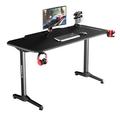 ULTRADESK HernÄŹĹĽËť stÄŹĹĽËťl FRAG - BLACK, 140x66 cm, 76 cm, s XXL podloÄŹĹĽËťkou pod myÄŹĹĽËť, s 