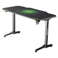 ULTRADESK HernÄŹĹĽËť stÄŹĹĽËťl FRAG - GREEN, 140x66 cm, 76 cm, s XXL podloÄŹĹĽËťkou pod myÄŹĹĽËť, s 