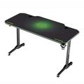 ULTRADESK HernÄŹĹĽËť stÄŹĹĽËťl FRAG - GREEN, 140x66 cm, 76 cm, s XXL podloÄŹĹĽËťkou pod myÄŹĹĽËť, s 