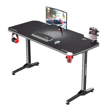 ULTRADESK HernÄŹĹĽËť stÄŹĹĽËťl FRAG - WHITE, 140x66 cm, 76 cm, s XXL podloÄŹĹĽËťkou pod myÄŹĹĽËť, s 