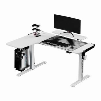 ULTRADESK HernÄŹĹĽËť stÄŹĹĽËťl WINGER - bÄŹĹĽËťlÄŹĹĽËť, 111x155x60 cm, 75-122 cm, elektricky nastavi