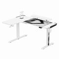 ULTRADESK HernÄŹĹĽËť stÄŹĹĽËťl WINGER - bÄŹĹĽËťlÄŹĹĽËť, 111x155x60 cm, 75-122 cm, elektricky nastavi