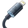 Baseus CAJY000201 Crystal Shine Series Datový Kabel USB-C - Lightning 20W 1,2m Black