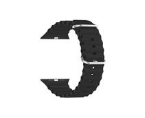 Obrázek k produktu: KSIX silikonový řemínek, vroubkovaný pro 42/44/45mm, černá