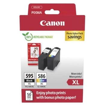 Canon CARTRIDGE PG-595XL/CL-586XL PVP + Fotopapír 4×6 (GP-501, 50 listů) pro Pixma TS4150i, TS6550i,