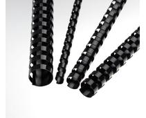 Obrázek k produktu: PEACH  Plastové hřbety 8 mm, černé (Black)