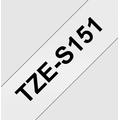 TZ páska BROTHER TZE-S151, průsvitná - černá