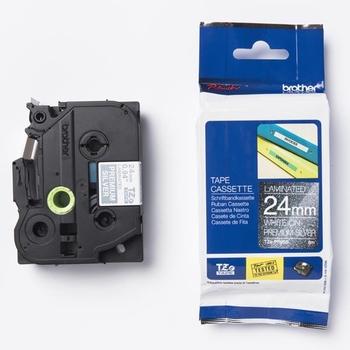 TZ páska laminovaná BROTHER TZE-PR955, stříbrná-bílá