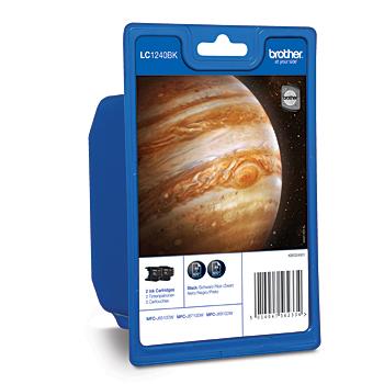 Inkoustová náplň BROTHER LC-1240BKBP2 černý (black)