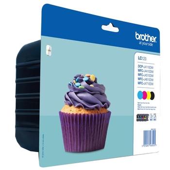 Inkoustová náplň BROTHER LC-123VALBP (multipack- BK+CMY)