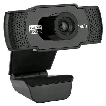 C-TECH webkamera CAM-11FHD/ Full HD 1080p/ MJPEG/YUY2/ mikrofon/ držák/ Plug and Play/ USB 2.0/ kabe