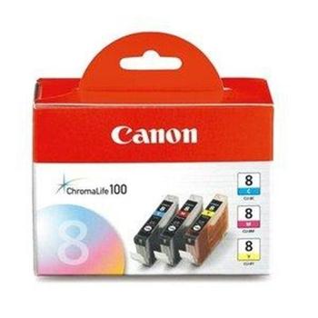 Inkoustová náplň CANON CLI-8C/M/Y MultiPack (CLI8CMY) CMY