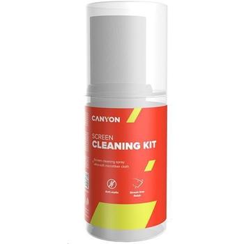 CANYON čisticí sada spreje s hadříkem z mikrovlákna CCL31 na obrazovky 200ml, antistatický, desinfek