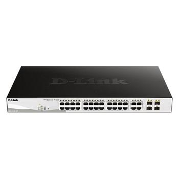 D-Link DGS-1210-28P L2/L3 Smart+ PoE switch, 24x GbE PoE+, 4x RJ45/SFP, PoE 193W